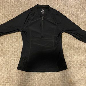 Women's Prana 1/4 Zip Workout Top - Size Medium - Color - Black